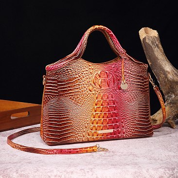 Tie-dyed Croc Satchel-Crossbody Bag