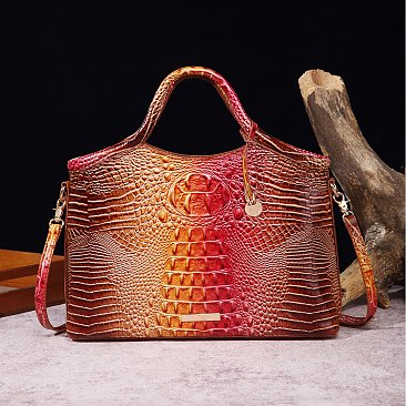 Tie-dyed Croc Satchel-Crossbody Bag