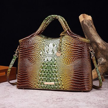 Tie-dyed Croc Satchel-Crossbody Bag