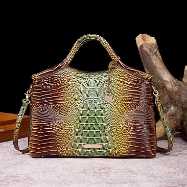 Tie-dyed Croc Satchel-Crossbody Bag