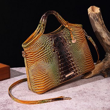 Tie-dyed Croc Satchel-Crossbody Bag