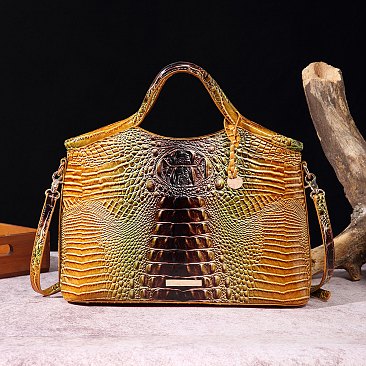 Tie-dyed Croc Satchel-Crossbody Bag