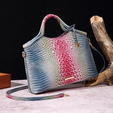 Tie-dyed Croc Satchel-Crossbody Bag