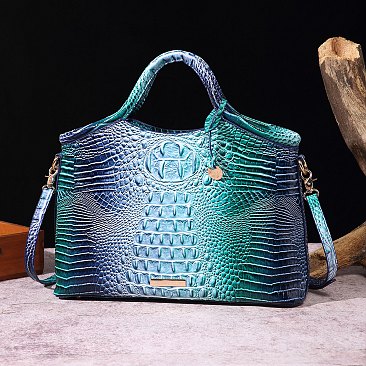 Tie-dyed Croc Satchel-Crossbody Bag