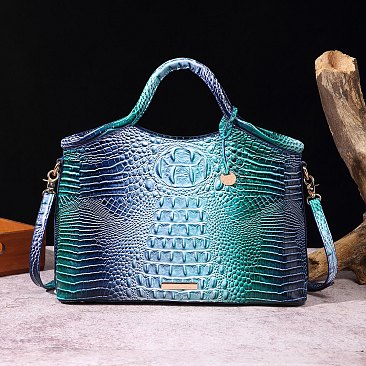 Tie-dyed Croc Satchel-Crossbody Bag