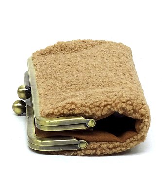 Terry Fur Kiss Lock Clutch Wallet