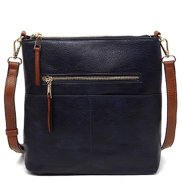 Fashion Zip Pocket Crossbody Bag