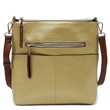 Fashion Zip Pocket Crossbody Bag