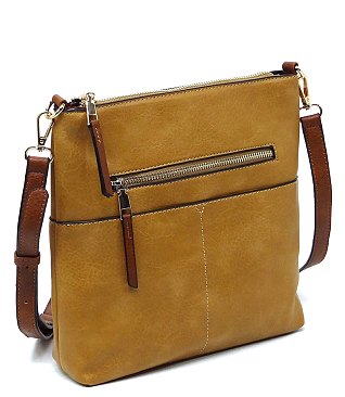 Fashion Zip Pocket Crossbody Bag