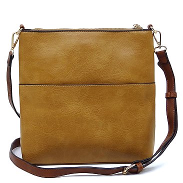 Fashion Zip Pocket Crossbody Bag