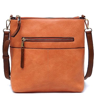 Fashion Zip Pocket Crossbody Bag