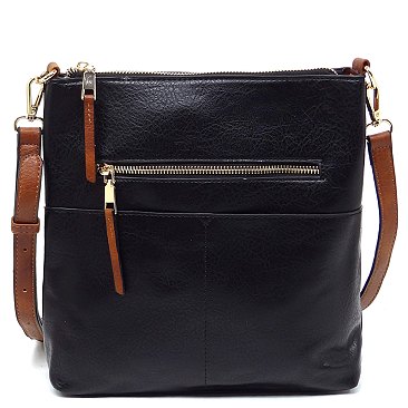 Fashion Zip Pocket Crossbody Bag