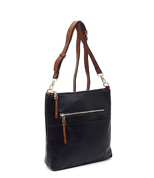 Fashion Zip Pocket Crossbody Bag