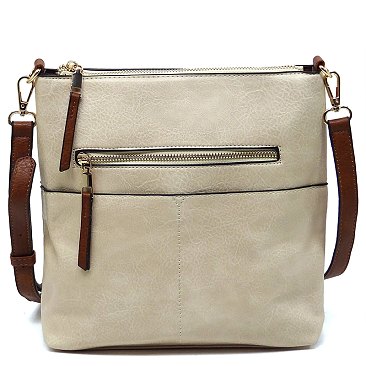 Fashion Zip Pocket Crossbody Bag