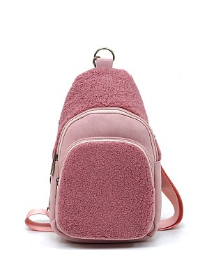 Terry Fur Sling Bag Backpack