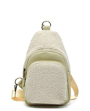 Terry Fur Sling Bag Backpack