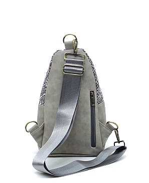 Tweed Sling Bag Backpack