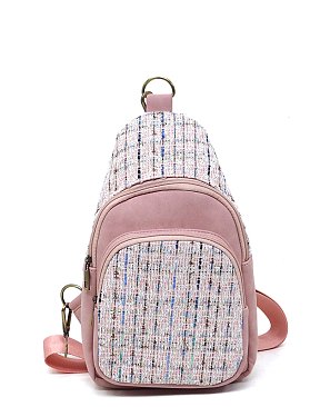 Tweed Sling Bag Backpack