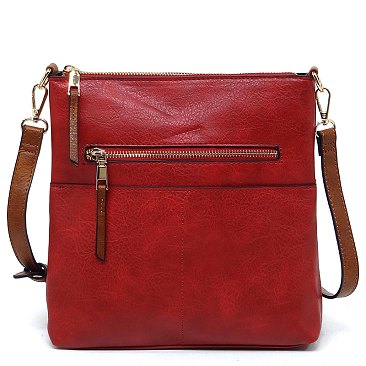 Fashion Zip Pocket Crossbody Bag