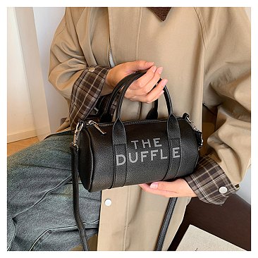 Small Size " THE DUFFLE " Letter Cross-Body