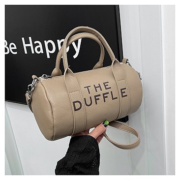 Small Size " THE DUFFLE " Letter Cross-Body