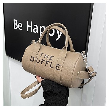 Small Size " THE DUFFLE " Letter Cross-Body