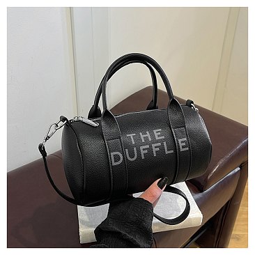 Small Size " THE DUFFLE " Letter Cross-Body