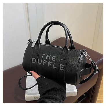 Small Size " THE DUFFLE " Letter Cross-Body