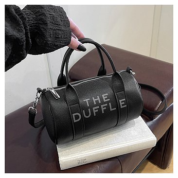 Small Size " THE DUFFLE " Letter Cross-Body