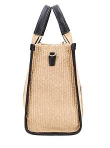 2-in 1 Large Size Woven The Tote Bag With Wallet