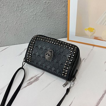 Skeleton Crossbody Studded Shoulder Bag