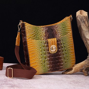 Tie-dyed 2 in 1 Croc Crossbody Bag with Pouch