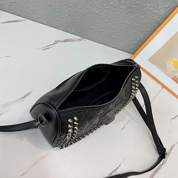 Skeleton Crossbody Studded Shoulder Bag