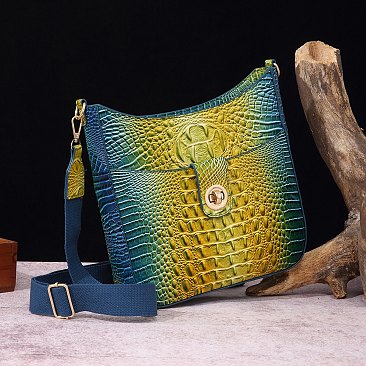 Tie-dyed 2 in 1 Croc Crossbody Bag with Pouch