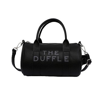 Small Size " THE DUFFLE " Letter Cross-Body