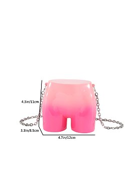 Acrylic Sexy Butt Gradient Handbag