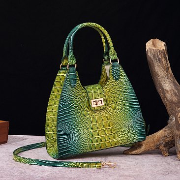 green croc bags