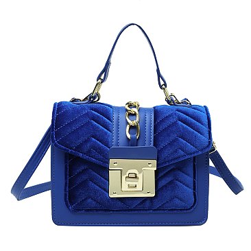 BLUE CORDUROY BAG