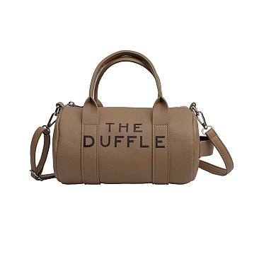 Small Size " THE DUFFLE " Letter Cross-Body