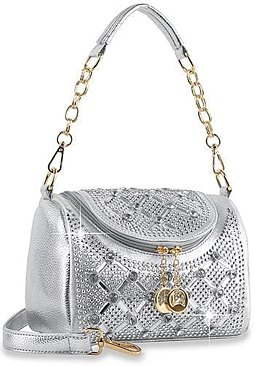 Rhinestone Design Top Flap Petite Handbag