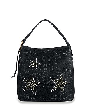 Sparkling Stars Denim Hobo Handbag