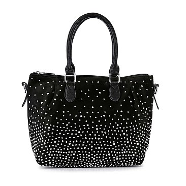 Glamorous Rhinestone Design Tote Handbag