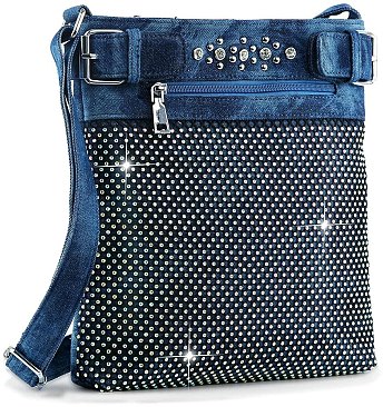 Elegant Rhinestone Bling Crossbody Sling