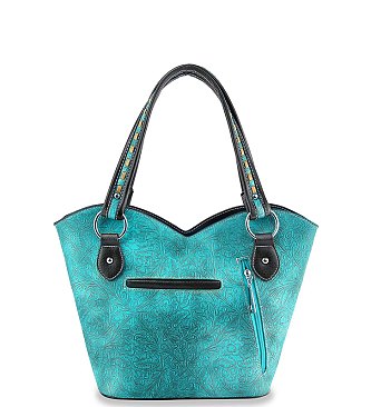 Western Style Embossed Handbag