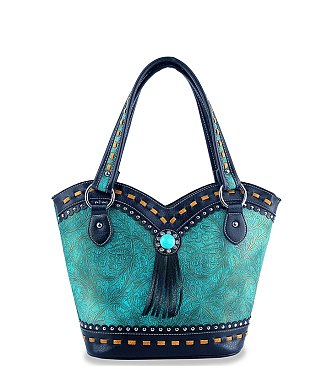 Western Style Embossed Handbag