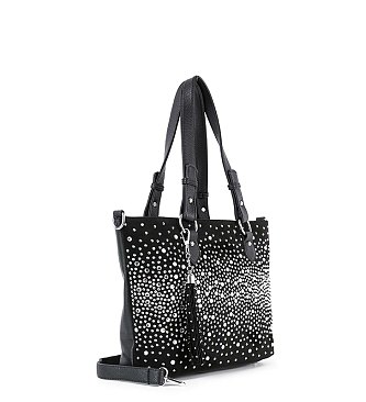 Glamorous Rhinestone Shopper Tote