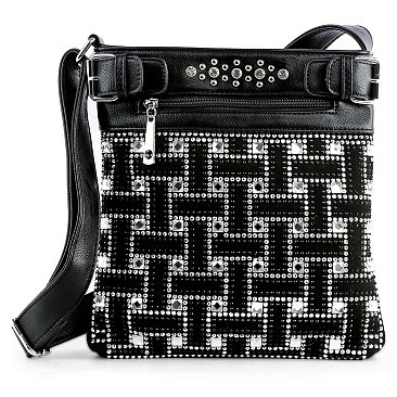 Rhinestone Design Crossbody Sling