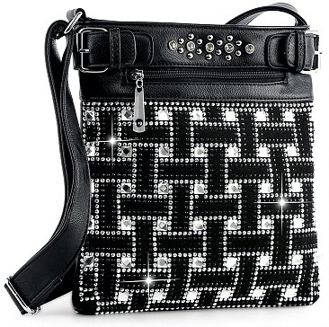 Rhinestone Design Crossbody Sling