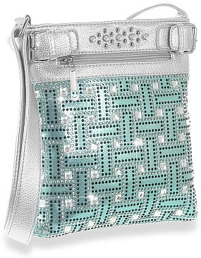 Rhinestone Design Crossbody Sling