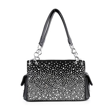 Glamorous Ombre Rhinestone Patterned Fashion Handbag